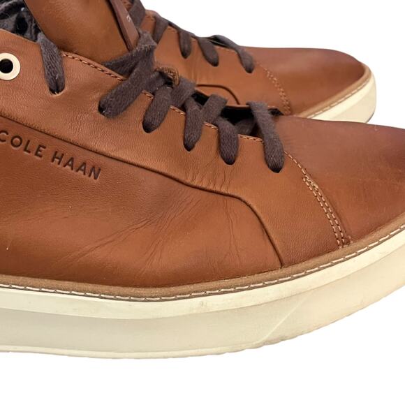 Cole Haan GrandPro Topspin Shoes Mens Sz 13 M Leather Sneaker British Tan C34229 - Picture 5 of 11